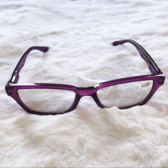 Ashley Purple Pattern Reader Blue Light Glasses - Picture 4 of 11